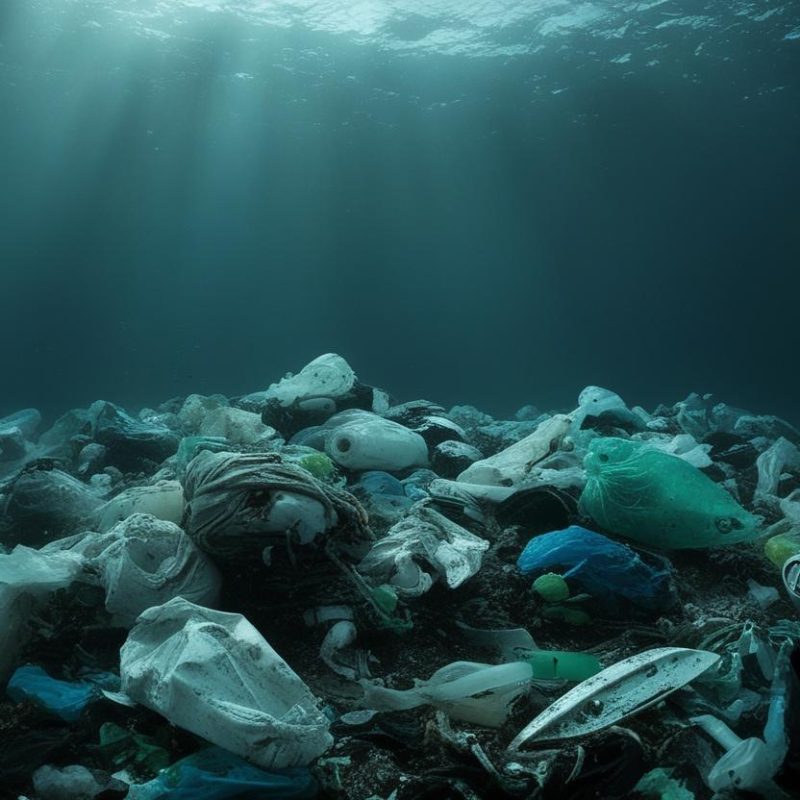 Mare pieno di rifiuti